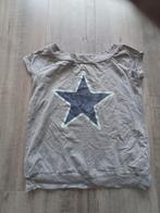 Grijs shirt met ster opdruk, maat 44/46, Bonprix, Maat 42/44 (L), Ophalen of Verzenden, Zo goed als nieuw