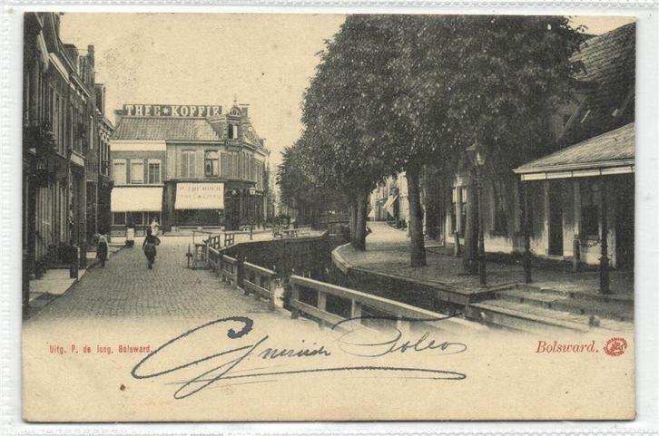 Bolsward. - stadsgezicht - 1903 gelopen, Verzamelen, Ansichtkaarten | Nederland, Ongelopen, Friesland, Voor 1920, Ophalen of Verzenden