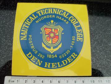 sticker nautical technical college den helder noorder haaks beschikbaar voor biedingen