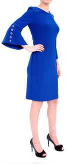 Joseph Ribkoff schitterend blauwe jurk met strass mt 46, Blauw, Maat 46/48 (XL) of groter, Joseph Ribkoff, Nieuw