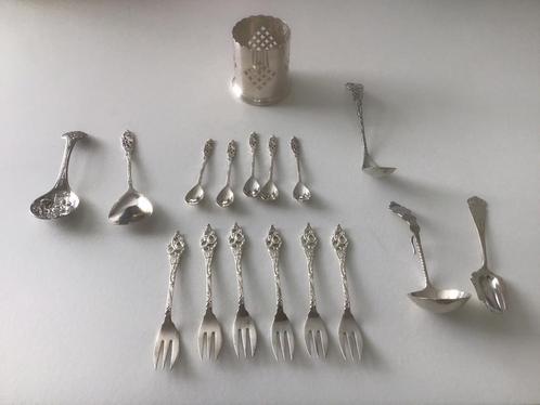 Antieke suiker schep en roomschep zilver, plus diversen verz, Antiek en Kunst, Antiek | Goud en Zilver, Zilver, Ophalen of Verzenden