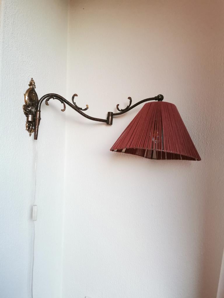 Bohemian barok wandlamp, Ophalen, Metaal