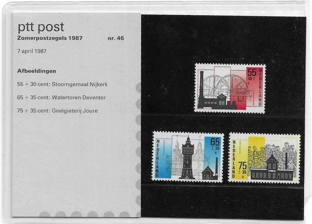 PTT Mapje 46 - Zomerpostzegels 1987Uitgave: 7 april 1987, Postzegels en Munten, Postzegels | Nederland, Verzenden, Na 1940, Postfris