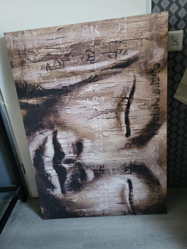 Groot Boeddha Schilderij - Rustgevende Wanddecoratie, Ophalen