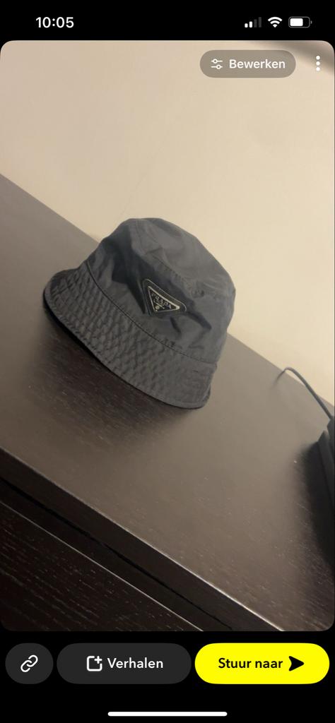Prada bucket hat - Zwart - Nieuw, Ophalen of Verzenden, Nieuw, One size fits all, Hoed