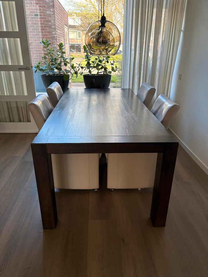 Verstelbare eettafel, Huis en Inrichting, Tafels | Eettafels, Gebruikt, 50 tot 100 cm, 100 tot 150 cm, Vier personen, Rechthoekig