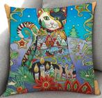 Nieuw, kussenhoezen, 45-45 cm. Poezen, herten, ect., Ophalen of Verzenden, Nieuw, Overige kleuren, Vierkant