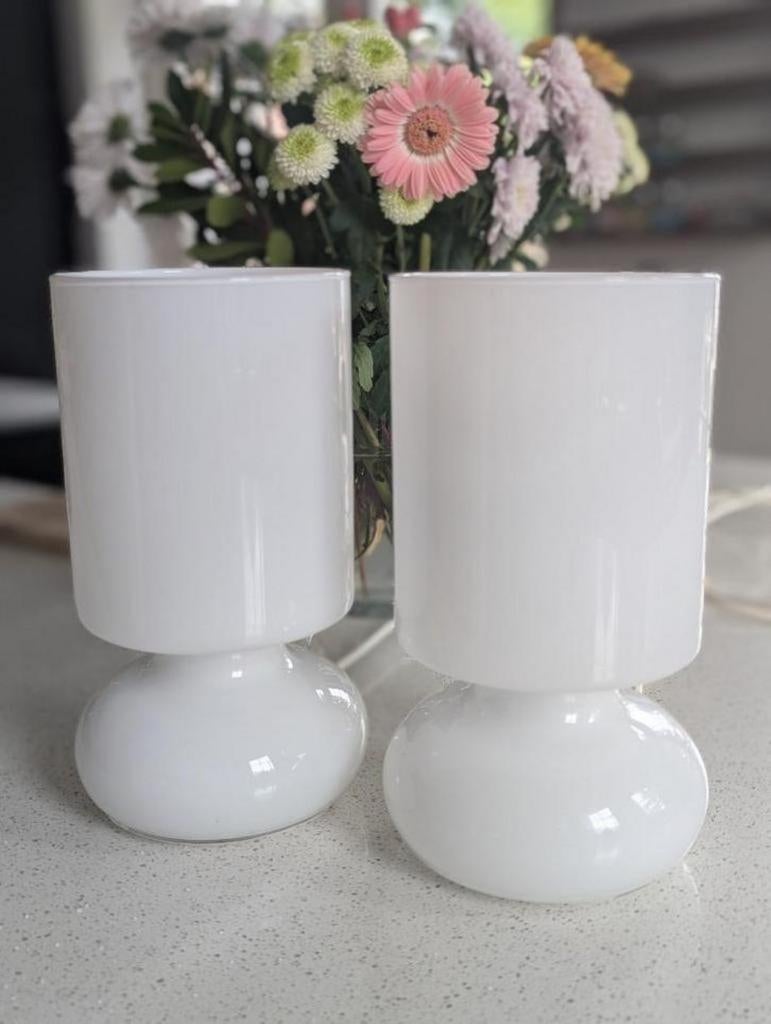 Set van 2 IKEA LYKTA tafellampen - Jaren 90 vintage, Ophalen of Verzenden, Minder dan 50 cm