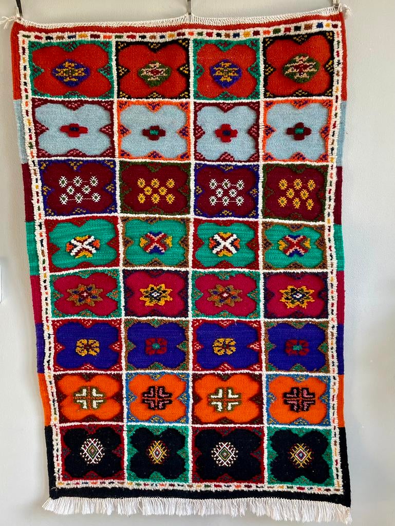 One of a Kind Handwoven Moroccan Taznakht Rug 75x115cm, Huis en Inrichting, Stoffering | Tapijten en Kleden, Zo goed als nieuw