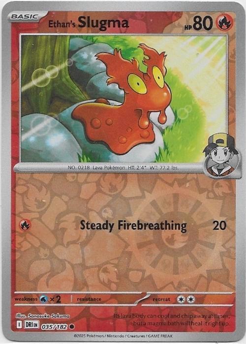 Destined Rivals,  Ethan's Slugma [reverse] 35/182, Hobby en Vrije tijd, Verzamelkaartspellen | Pokémon, Nieuw, Losse kaart, Verzenden