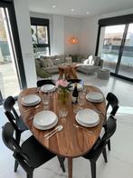 Andersen - Vintage eettafel van massief sheeshamhout, 6 zits, Ophalen, 200 cm of meer, 50 tot 100 cm, Zo goed als nieuw