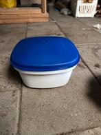 Tupperware bewaarbak met vergiet en deksel, Huis en Inrichting, Keuken | Tupperware, Ophalen of Verzenden, Gebruikt, Blauw, Bak of Kom