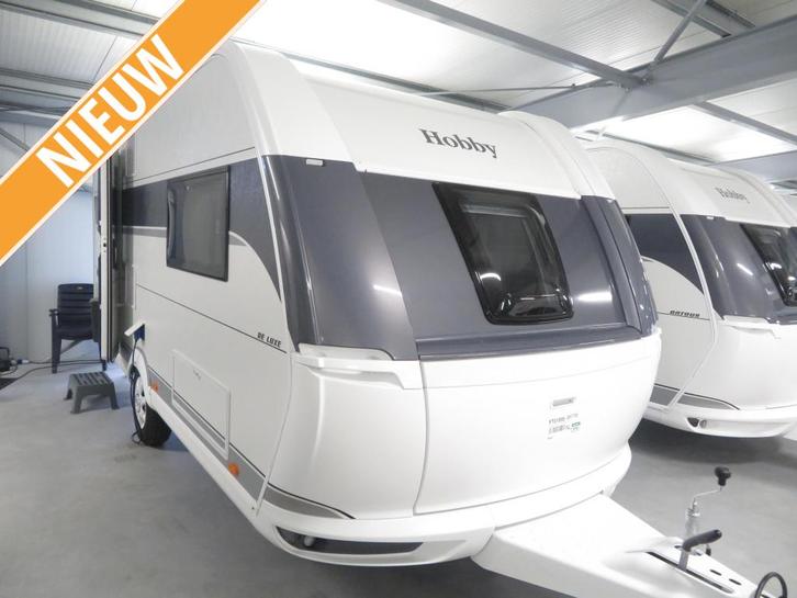 Hobby De Luxe 460 SL, Caravans en Kamperen, Caravans, tot en met 3, 1000 - 1250 kg, Treinzit, Hobby, 2 aparte bedden, Overige typen