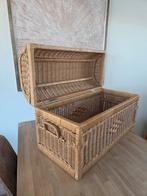 Vintage Rotan Mand / Opbergkist groot voormaat., Minder dan 50 cm, Gebruikt, Overige materialen, 100 tot 150 cm