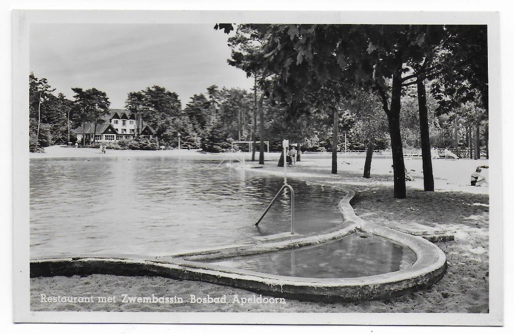 Apeldoorn Bosbad Ongelopen Ansichtkaart (B7080, Ophalen of Verzenden, 1980 tot heden, Ongelopen, Gelderland
