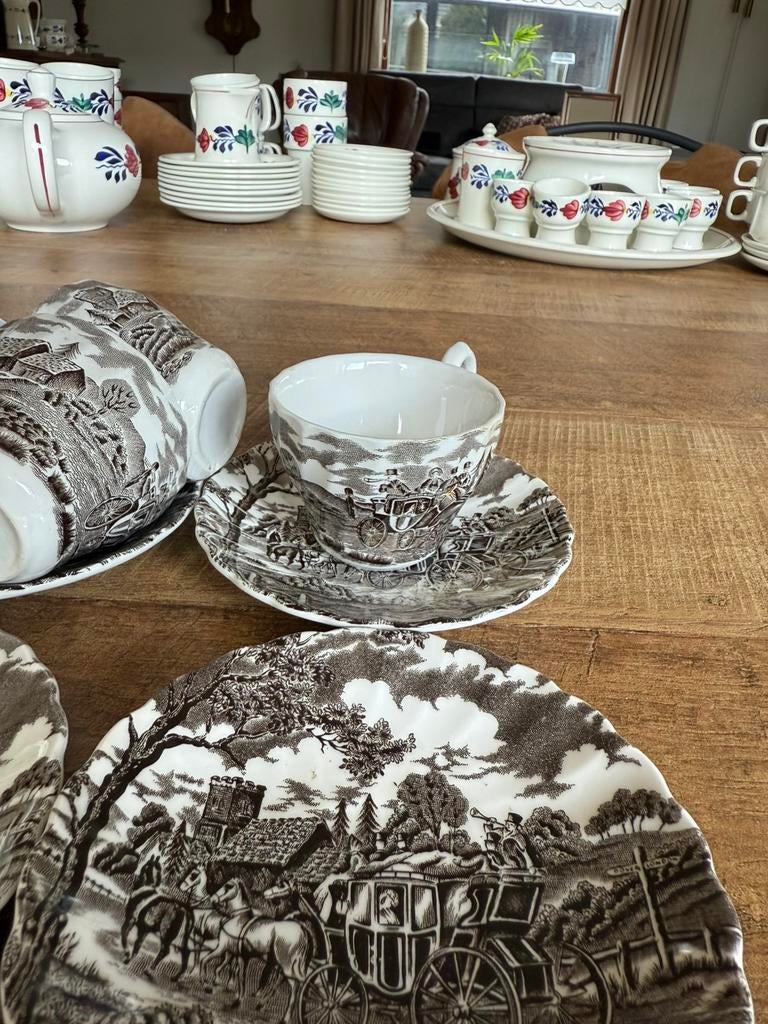 Myott Staffordshire Royal Mail servies 10 delig, Antiek en Kunst, Antiek | Servies compleet, Ophalen