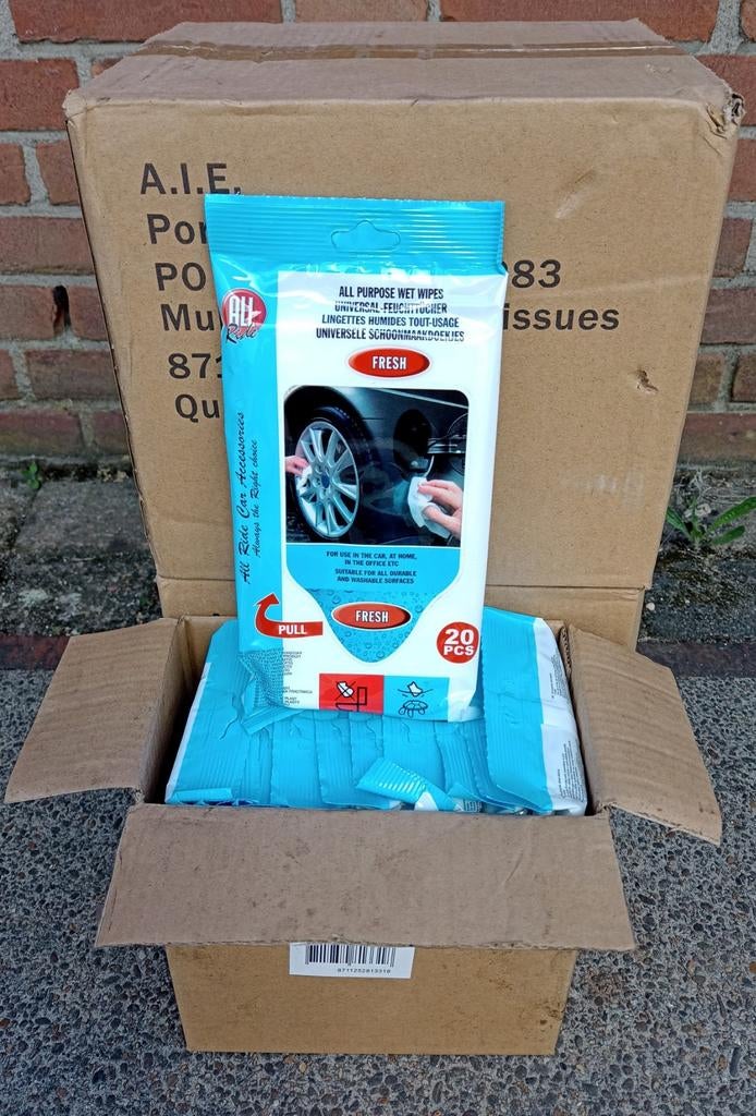 Partij carclean auto huis vochtige schoonmaakdoekjes, Doos, Minder dan 50 cm, Ophalen of Verzenden, Minder dan 40 cm