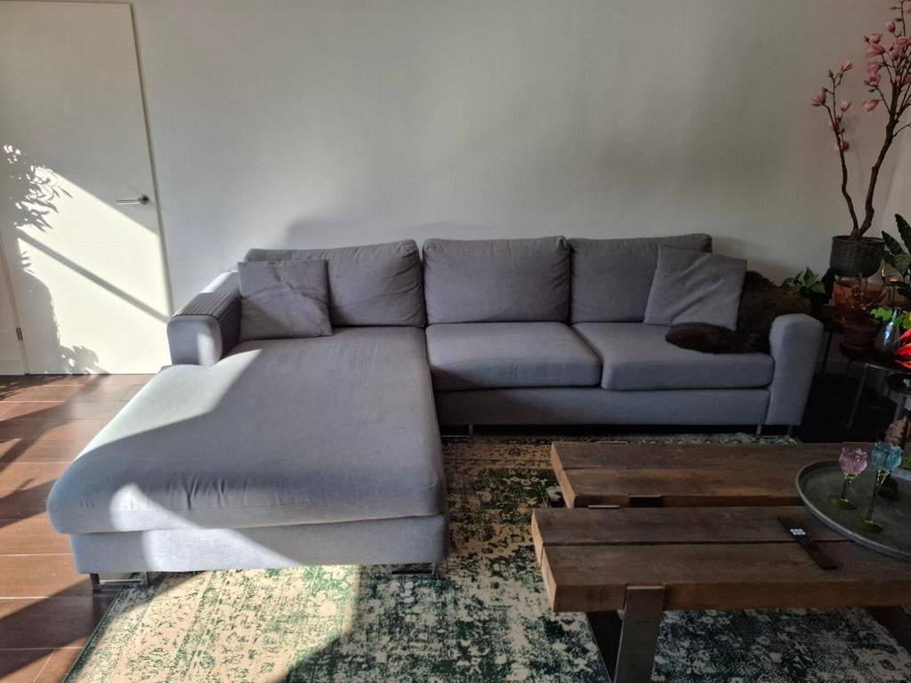 Hoekbank grijs, Ophalen, Gebruikt