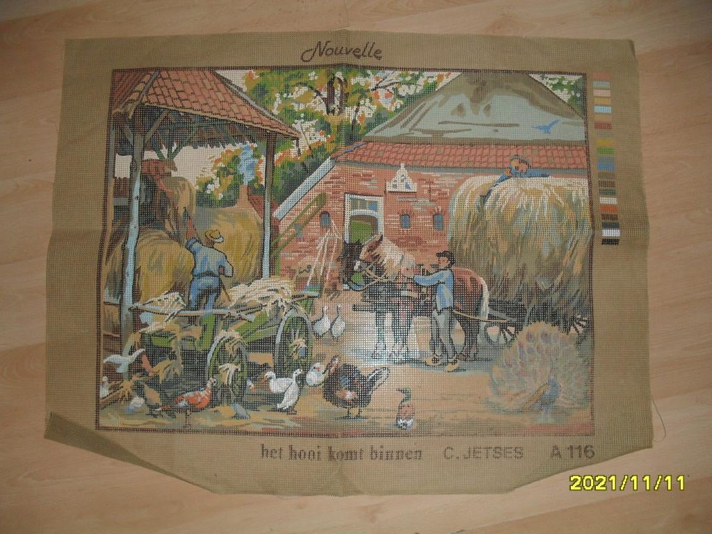 ZGAN stramien Het hooi komt binnen - Jetses. Heb ook DMC, Ophalen of Verzenden, Zo goed als nieuw, Handborduren, Onderdeel of Toebehoren