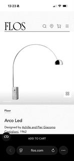 Flos Arco Lamp - Designklassieker van Castiglioni, Ophalen, Zo goed als nieuw, Metaal, 200 cm of meer