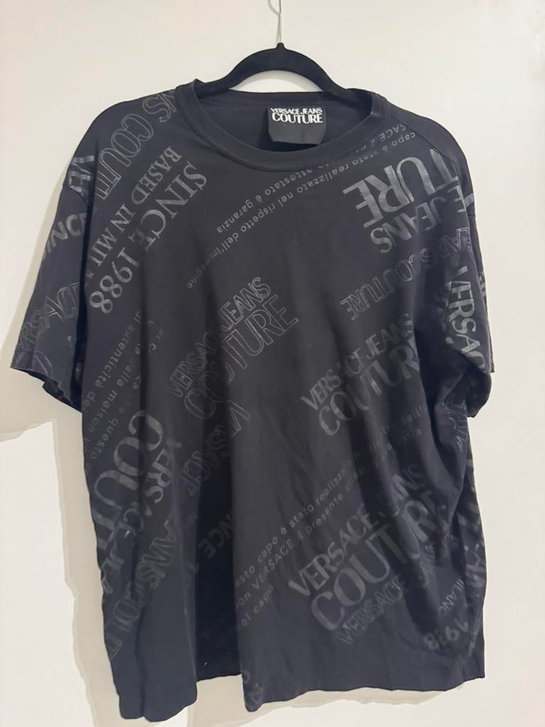 versace shirt maat l origineel, Kleding | Heren, T-shirts, Ophalen of Verzenden, Zo goed als nieuw, Maat 52/54 (L), Zwart