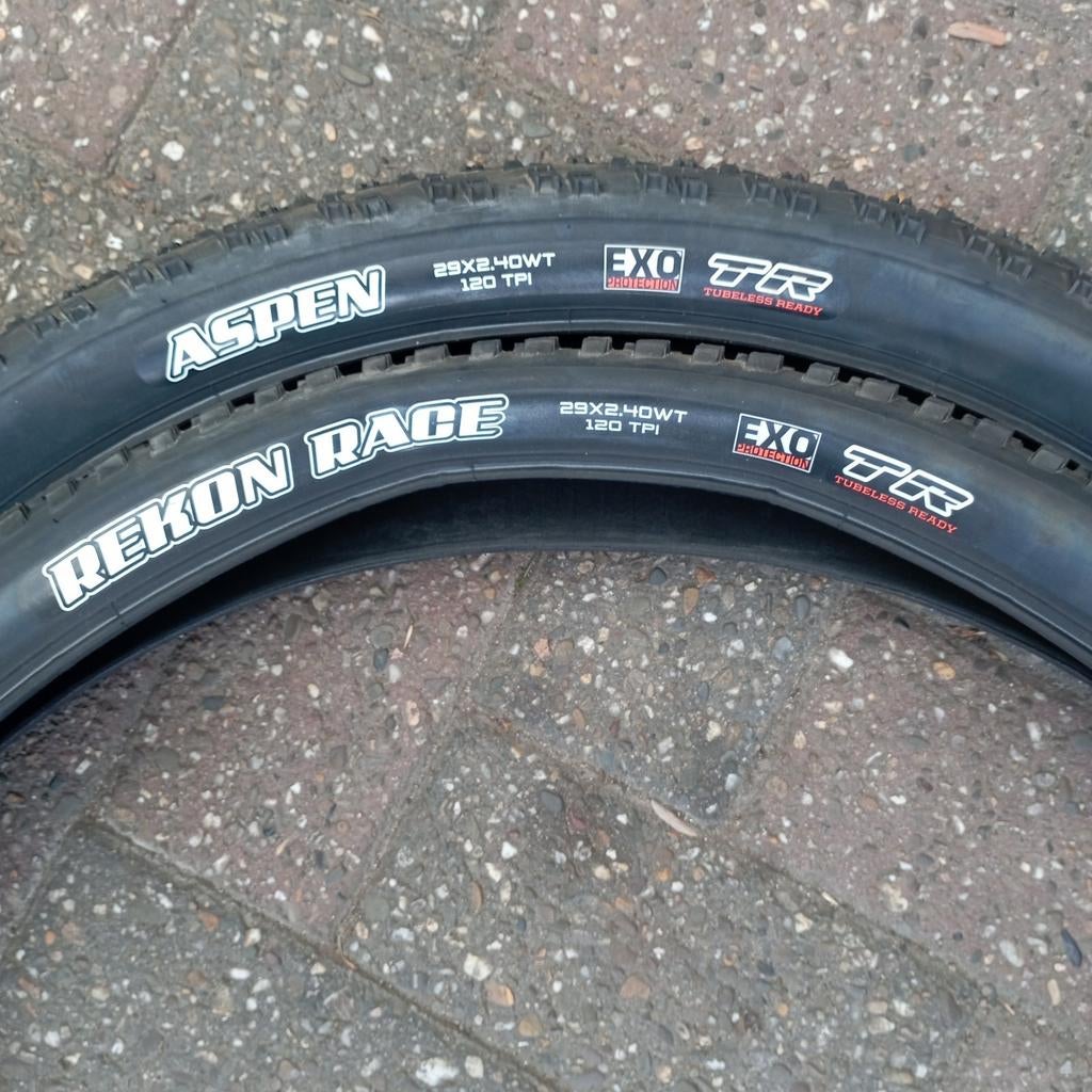 Maxxis Aspen en Rekon Race EXO TR 2.4 inch MTB banden, Fietsen en Brommers, Fietsonderdelen, Band, Nieuw, Ophalen of Verzenden