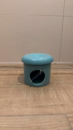 Knaagdier huisje keramiek blauw, Ophalen of Verzenden, Nieuw