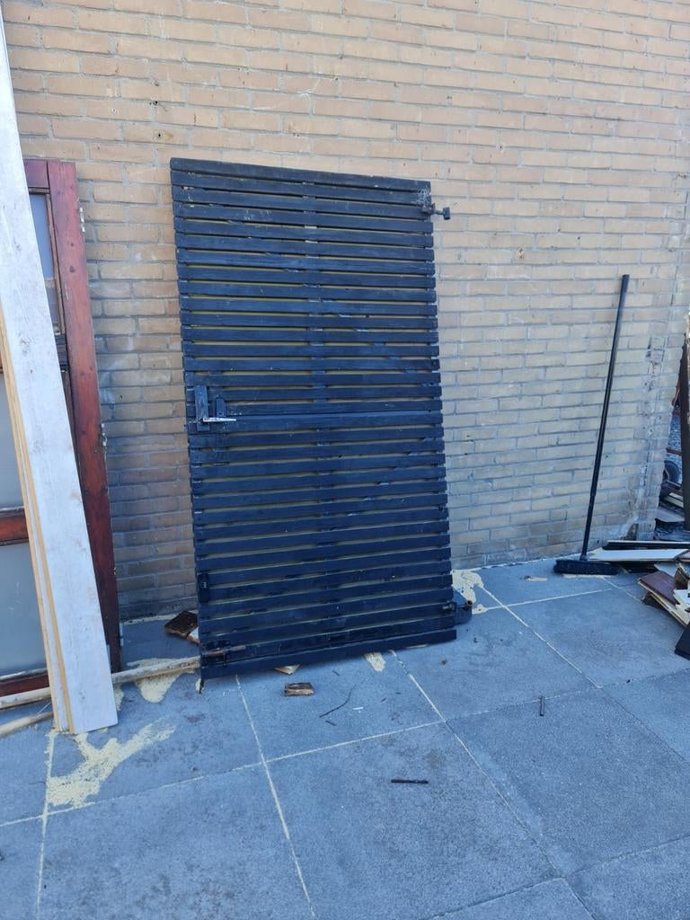 Zwarte poort Andalusië met ijzeren frame - gratis ophalen, Met poort, Gebruikt, Ophalen of Verzenden, Tuinhek