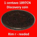Ⰺ EAGLE (1869-1897): MEXICO 1 CENTAVO 1897CN REEDED RIM RARE, Ophalen of Verzenden, Midden-Amerika, Losse munt