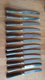 12 antieke messen met hoornen handvat 24cm, Ophalen of Verzenden