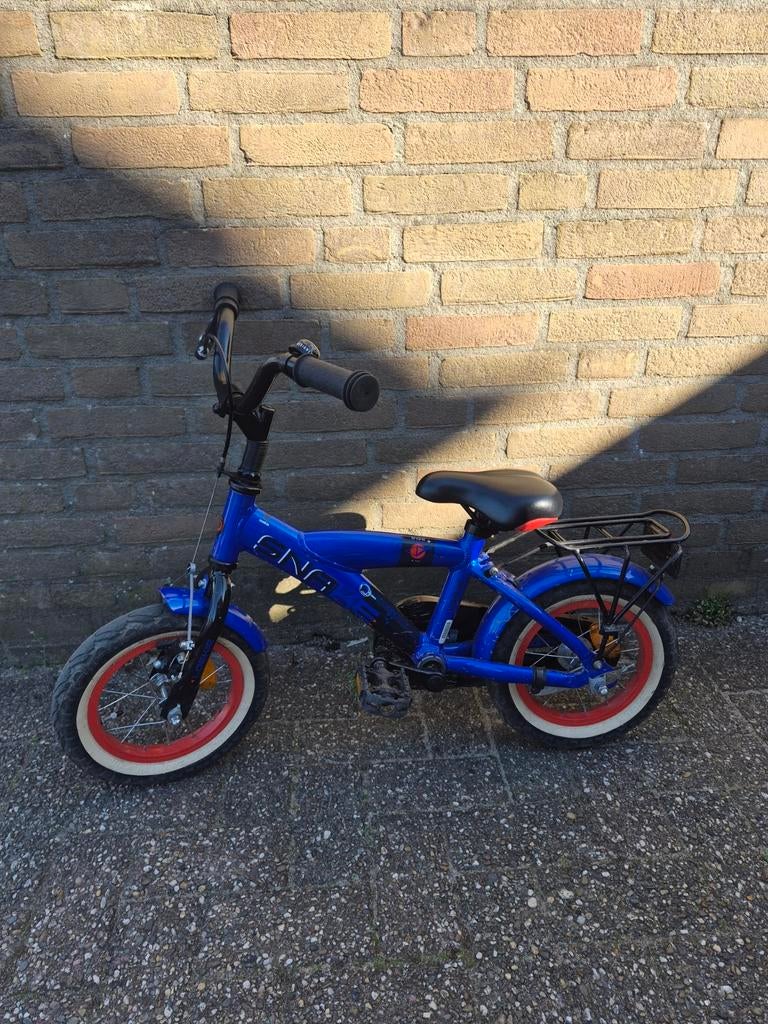 Loekie Snake kinderfiets 12 inch blauw, Fietsen en Brommers, Fietsen | Kinderfietsjes, Terugtraprem, Gebruikt, Loekie, Ophalen of Verzenden