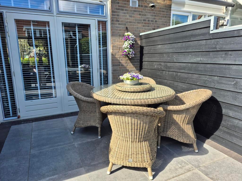 Tuinset 4seasons, Tuin en Terras, Ophalen, Gebruikt, 6 zitplaatsen, Wicker