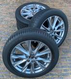 19” Mazda CX5 gunmetal velgen + TPMS + 225/55 R19 banden 7mm, 19 inch, Banden en Velgen, Ophalen of Verzenden, Zomerbanden