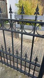 Tuinhek ijzer antraciet, Ophalen, Met poort, Gebruikt, Sierhekwerk