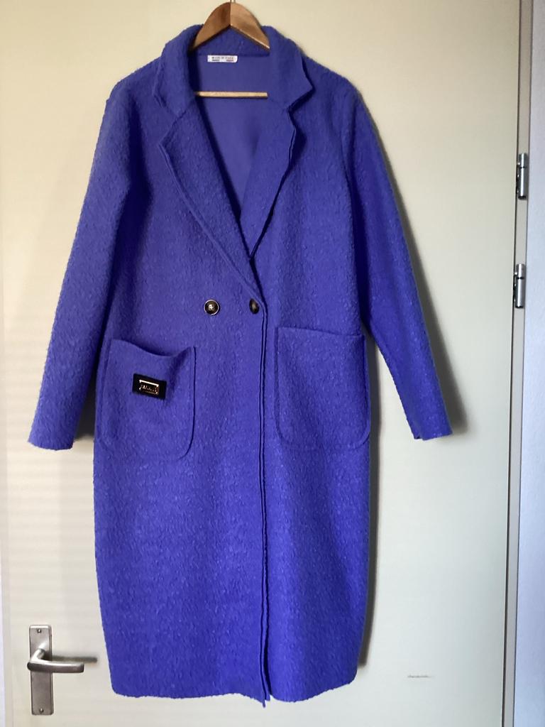 Lila tussen door jas, Kleding | Dames, Jassen | Winter, Ophalen, Gedragen, Maat 42/44 (L), Paars