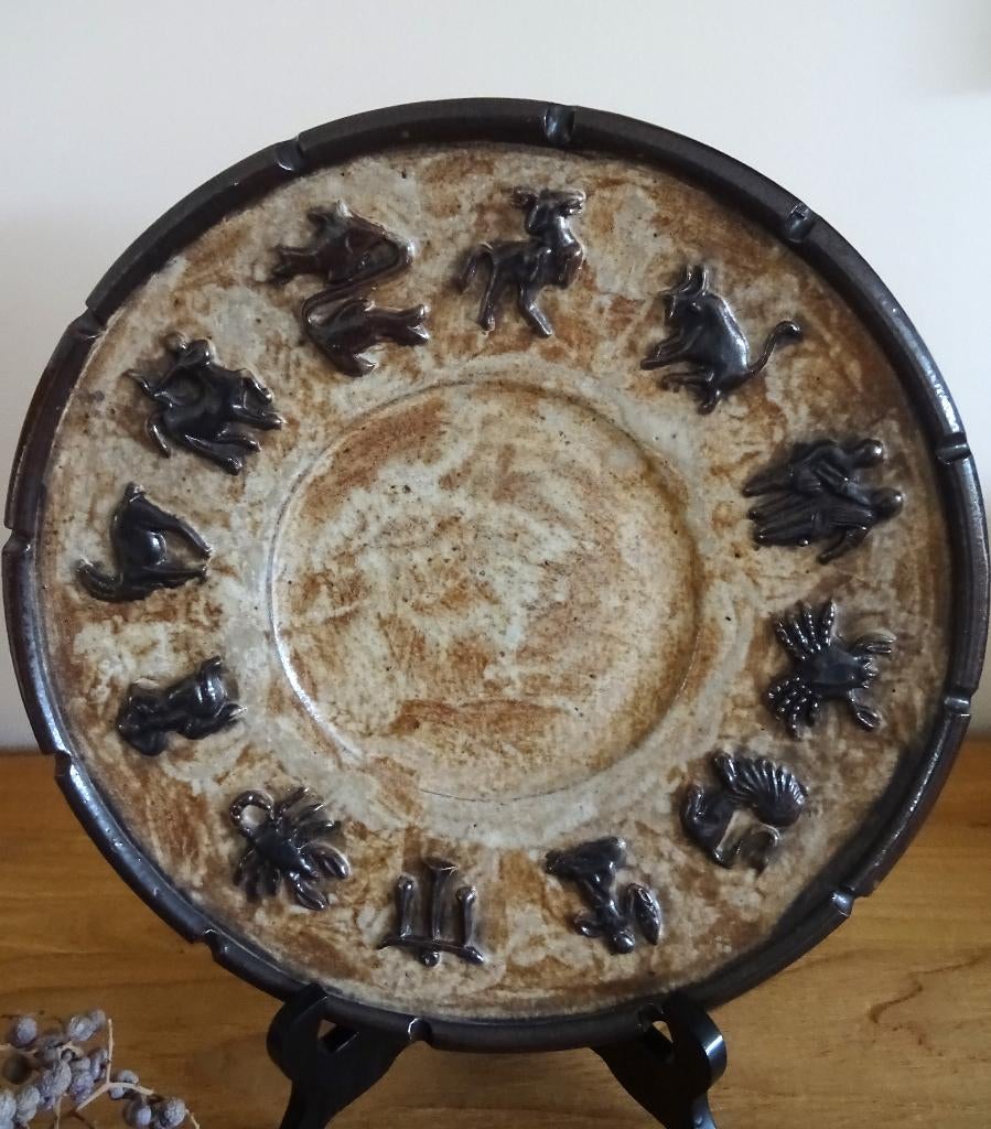 Bouffioulx Armogrès België 12 sterrenbeelden dierenriem Ø 30, Antiek en Kunst, Verzenden