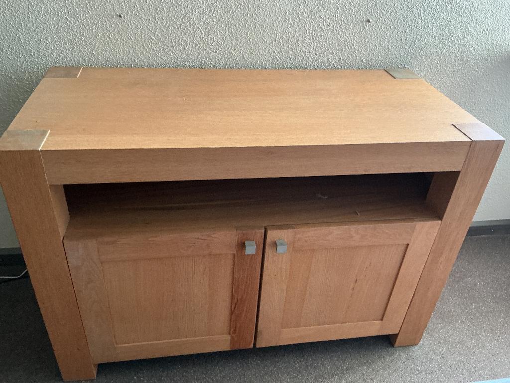 Tv meubel gratis af te halen, Ophalen, Gebruikt, 100 tot 150 cm, Eikenhout