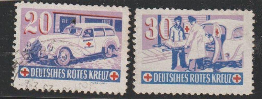Oost-Duitsland DDR cinderella's rode kruis, Postzegels en Munten, Ophalen of Verzenden, DDR, Gestempeld