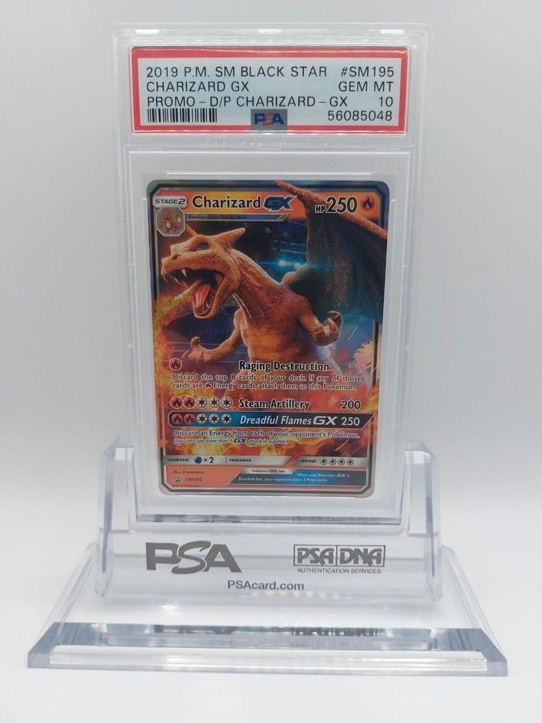 Pokemon Charizard GX #SM195 PSA 10, Ophalen of Verzenden, Zo goed als nieuw