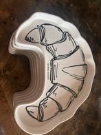 6x ontbijt croissant bordjes Riviera Maison, Ophalen of Verzenden, Zo goed als nieuw, Bord(en), Overige stijlen