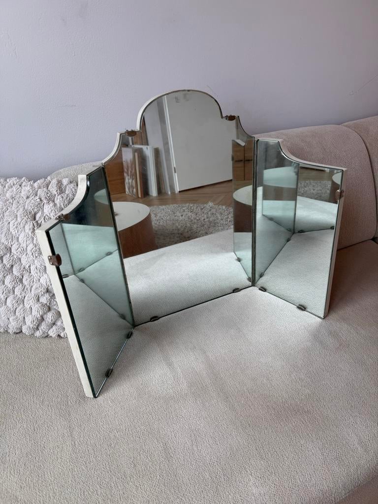 Vintage Drieluik Spiegel €30,-, Huis en Inrichting, Woonaccessoires | Spiegels, Ophalen, Gebruikt, 75 tot 100 cm, Minder dan 100 cm