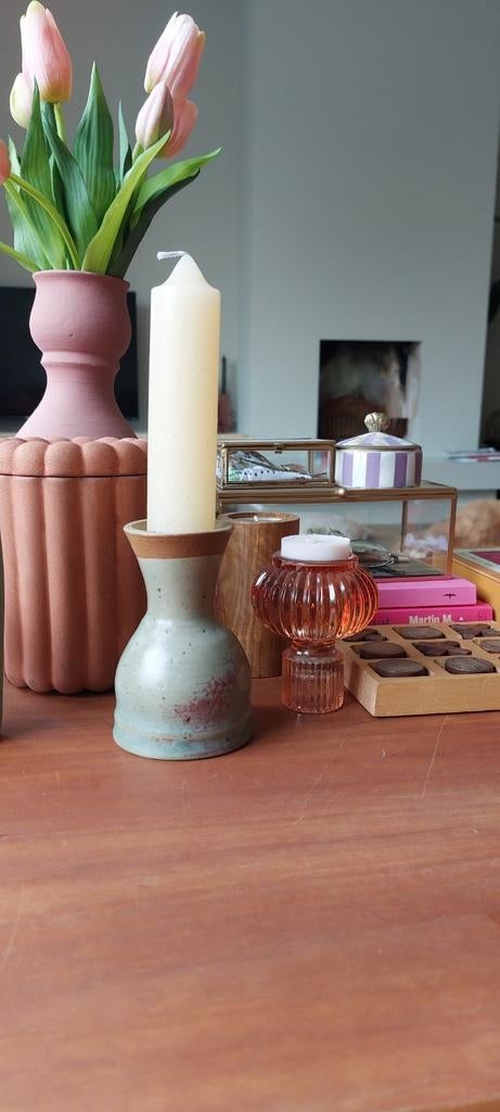 Vintage Groene Kaarsenhouder / Kelk - HK Living Vibe, Ophalen of Verzenden