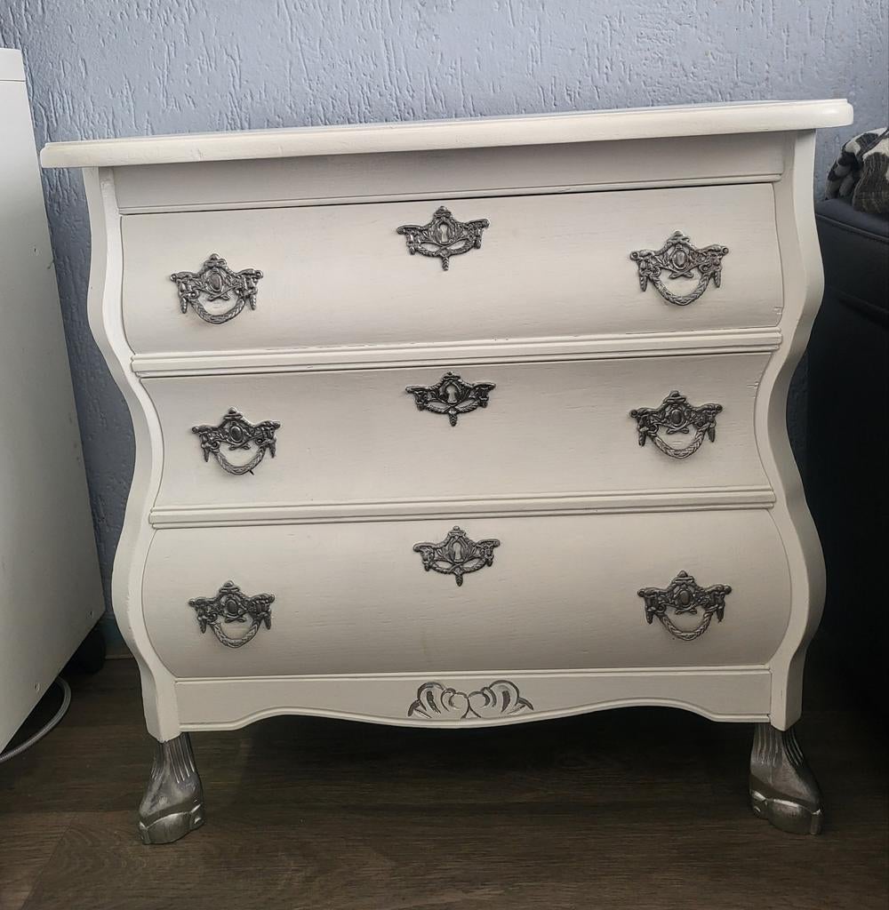 Witte buikkast, Ophalen, 50 tot 100 cm, Zo goed als nieuw, 3 of 4 laden