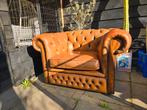 🇬🇧chesterfield XL ,prachtige oude zetel,mancave,Engels, Ophalen, Leer, Engels,mancave,industrieel,retro,antiek