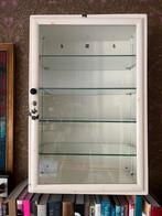 Vintage ziekenhuiskastje hangkastje vitrine, Ophalen, Minder dan 50 cm, Vintage industrieel, Glas