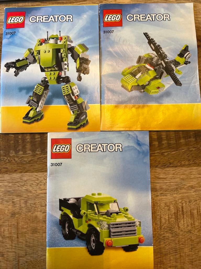Lego Creator 31007: Robot, Vliegtuig, Pick-up Truck, Ophalen, Gebruikt, Complete set, Lego