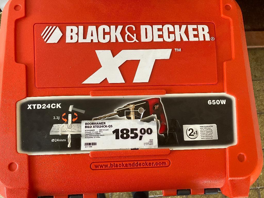 Black & Decker boorhamer, Ophalen, 600 watt of meer, Boor- en/of Breekhamer, Nieuw