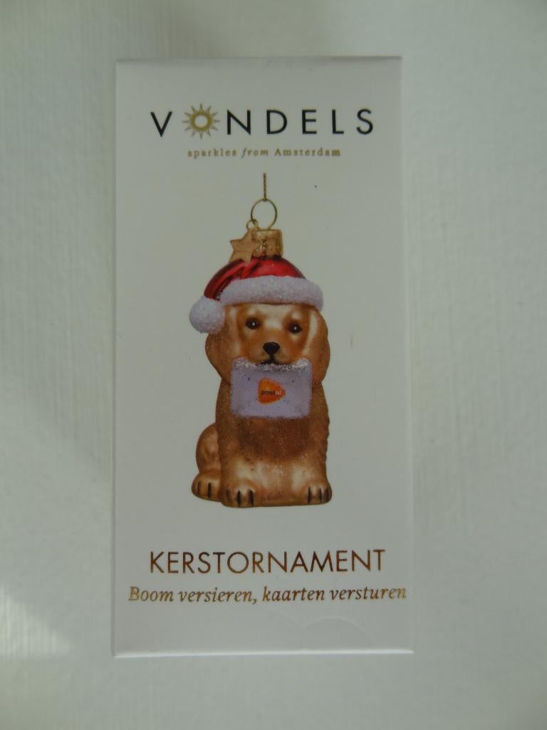 NIEUW! Glazen Kerstornament - Hondje >Snelle Verzending!<, Diversen, Kerst, Ophalen of Verzenden, Nieuw