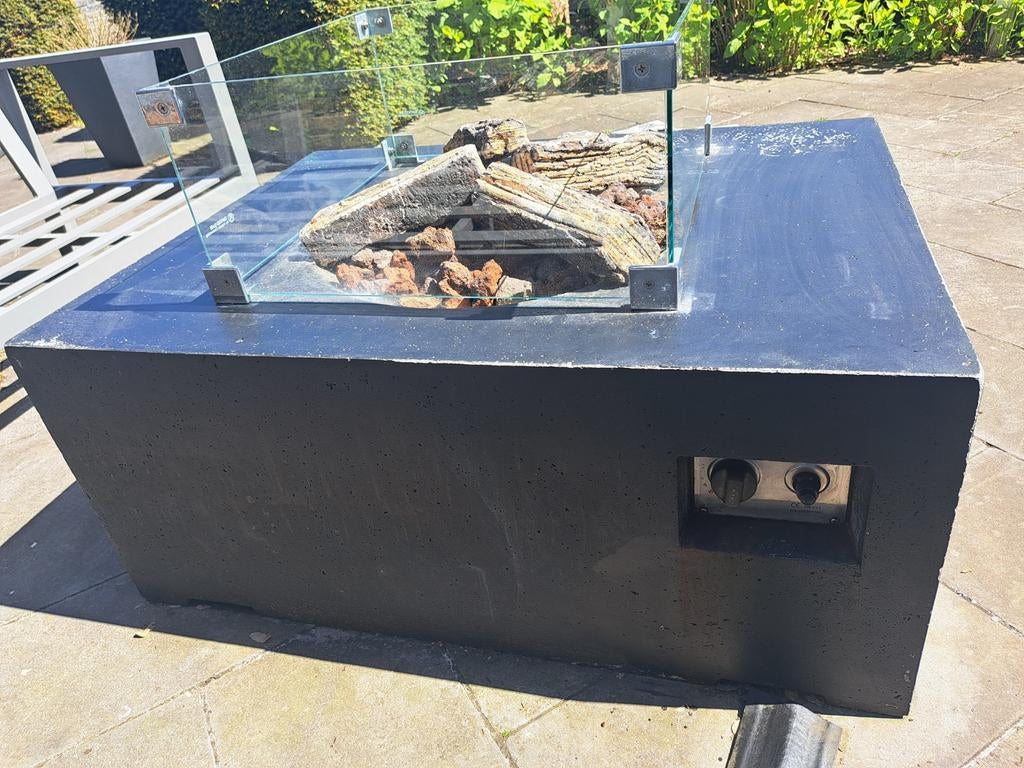 Happy Cocooning vuurtafel met glazen ombouw, Ophalen