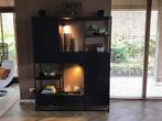 Moderne zwarte wandkast, Ophalen, 200 cm of meer, Zo goed als nieuw, Minder dan 150 cm